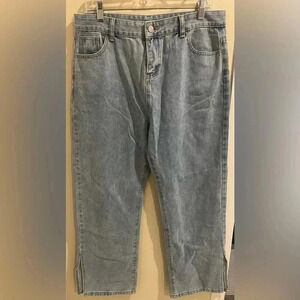 Estampados Size 2x Blue High Waist Wide Split Leg Jeans-NWT